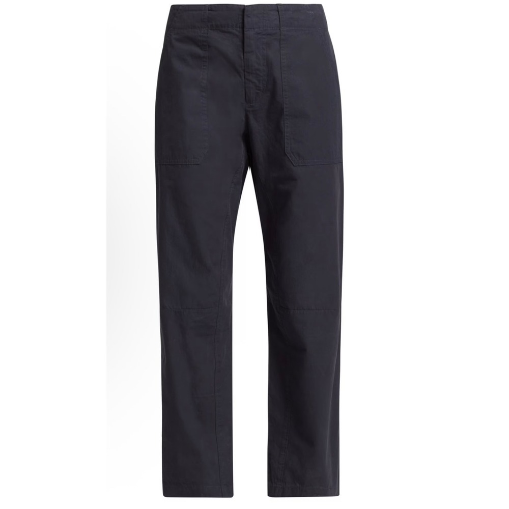 Rag‎ & Bone Barrel Leg Pants Navy Blue Cotton Utility Trousers Sz 0